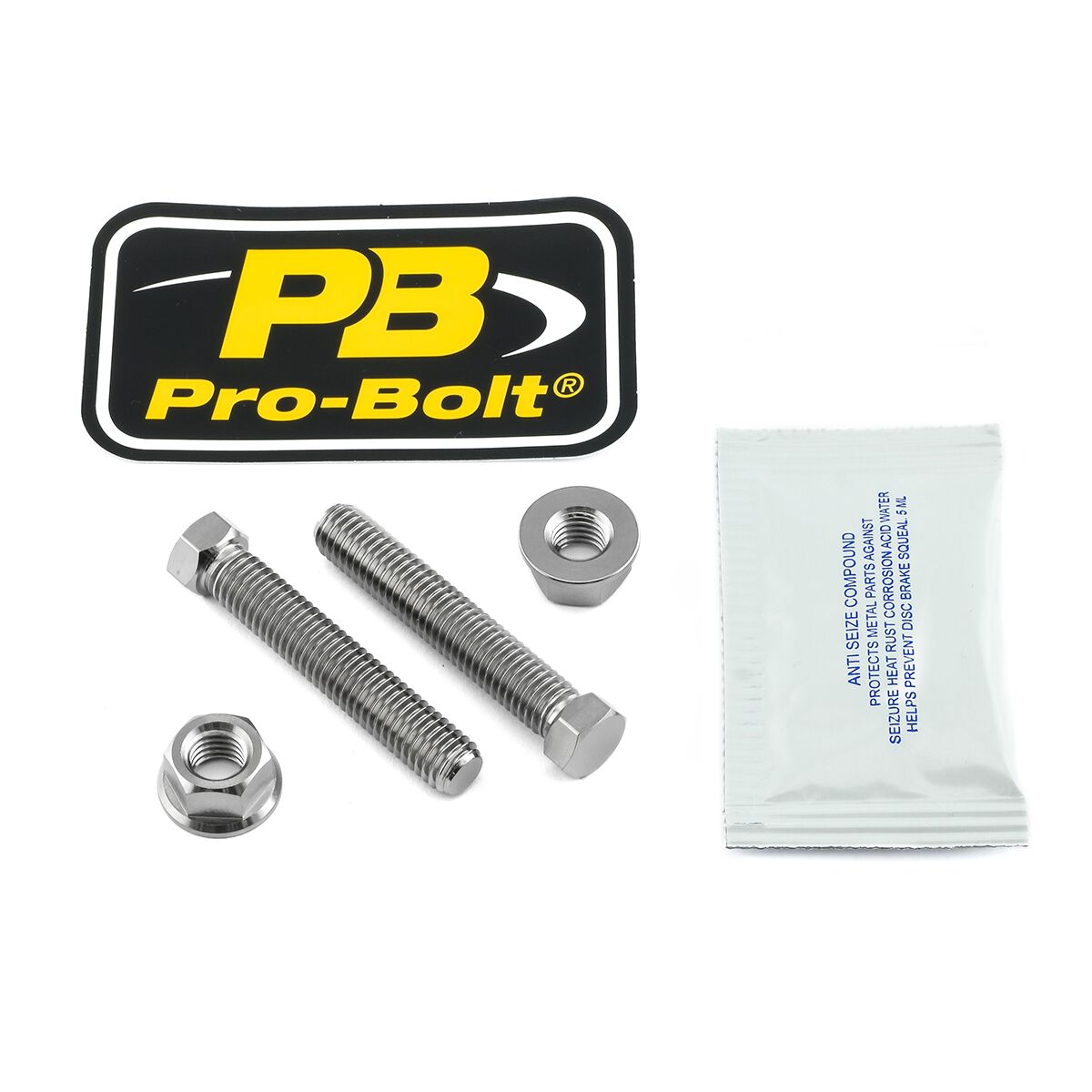 PRO BOLT BOLT SET AXLE ADJ M8X1.25 TIT TIAXLE845SET