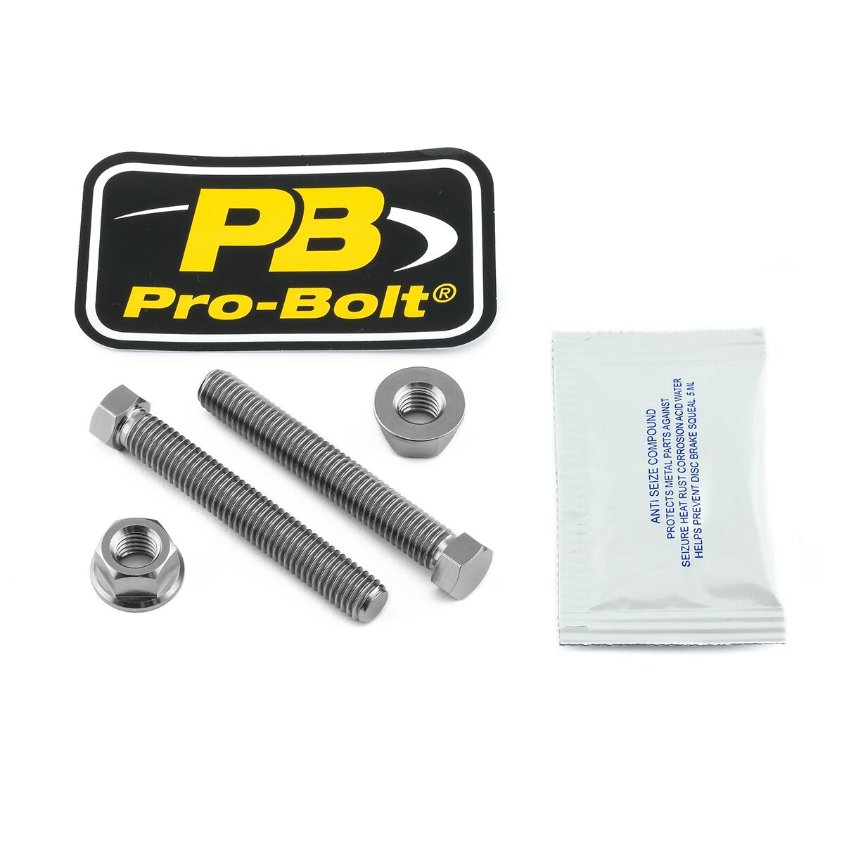 PRO BOLT BOLT SET AXLE ADJ M8X1.25 TIT TIAXLE855SET