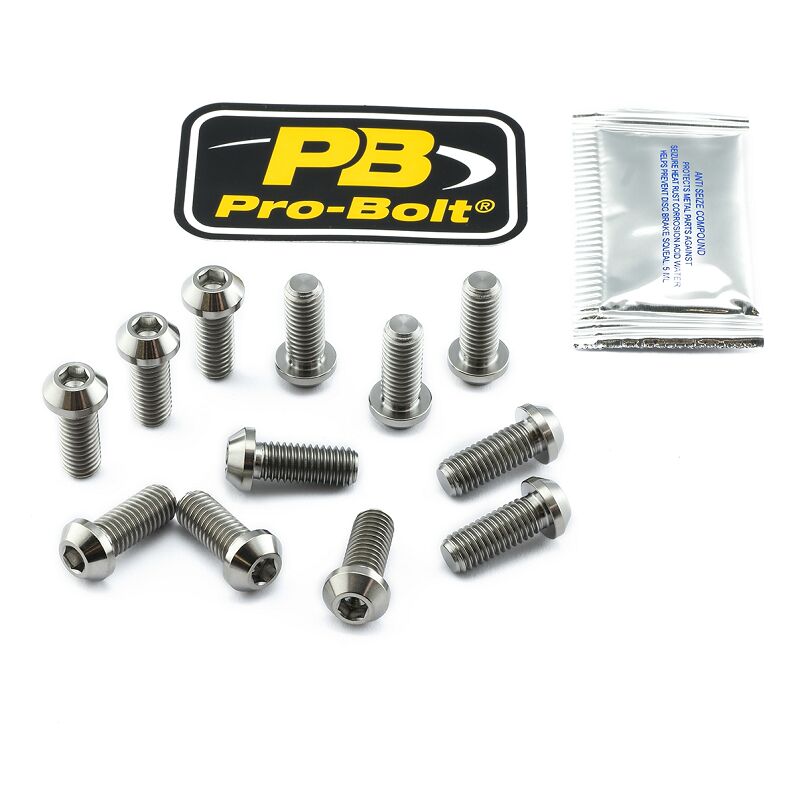 PRO BOLT BRAKE ROTOR BOLT KIT TITANIUM M8X20 TI12DISCDUC10
