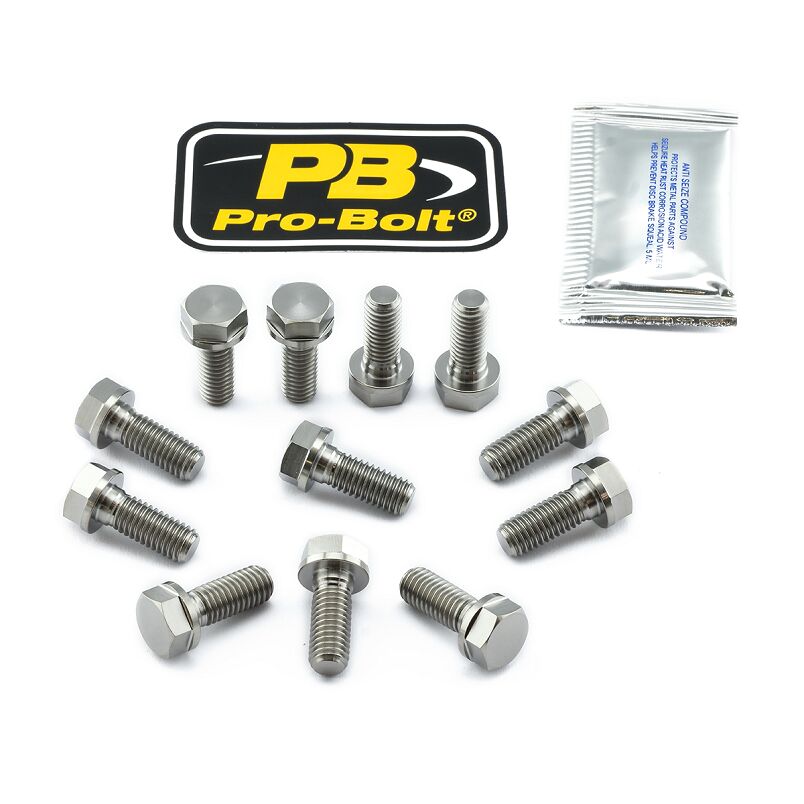 PRO BOLT BRAKE ROTOR BOLT KIT TITANIUM TI12DISCDUC40