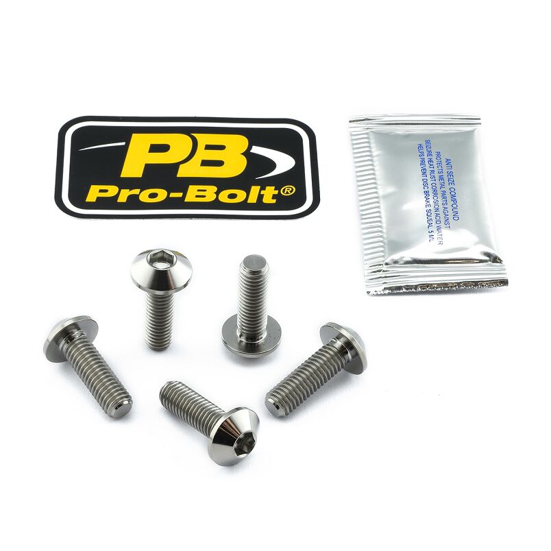PRO BOLT BRAKE ROTOR BOLT KIT TITANIUM TI5DISCYAM
