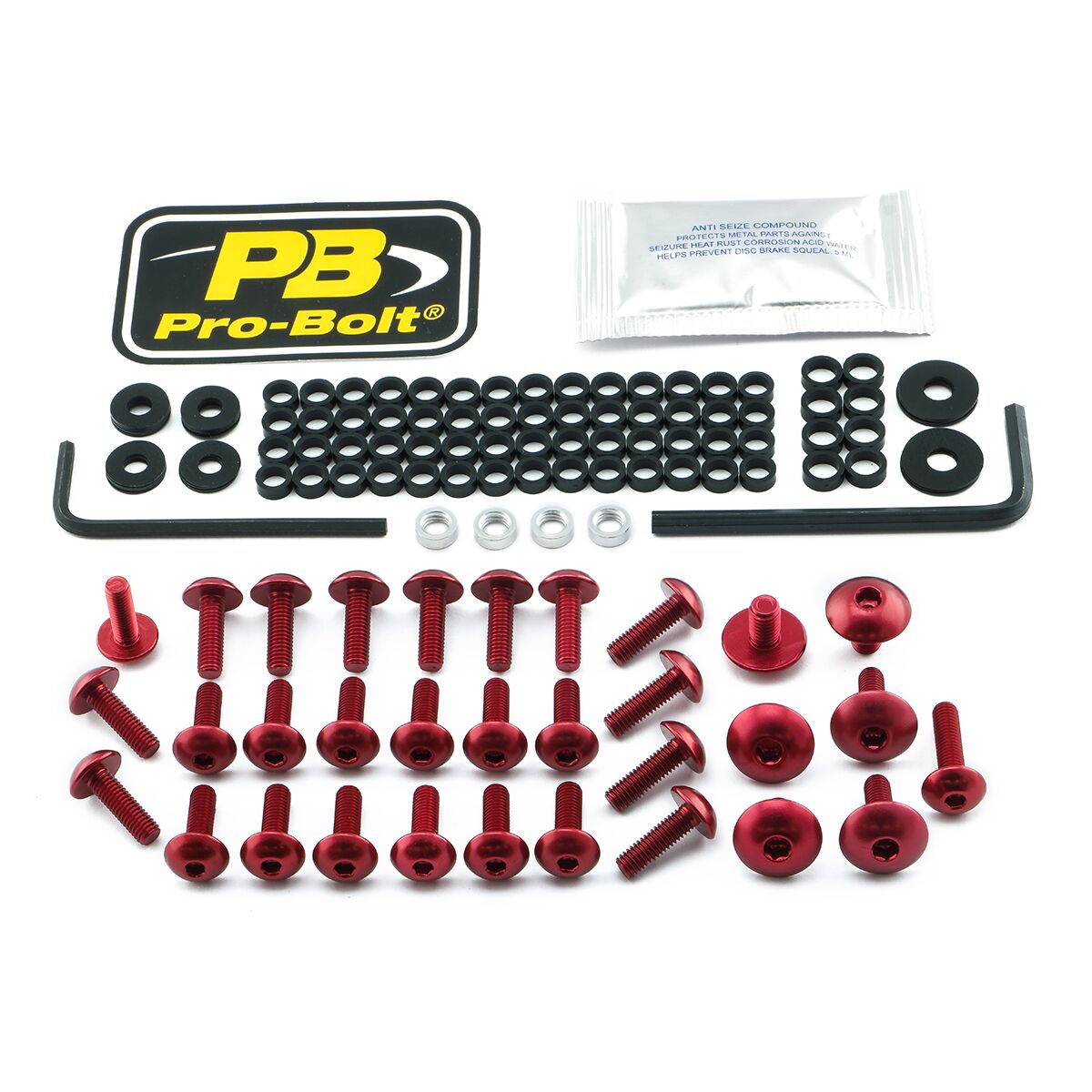 PRO BOLT BOLT KT FAIRING DUC RED FDU260R