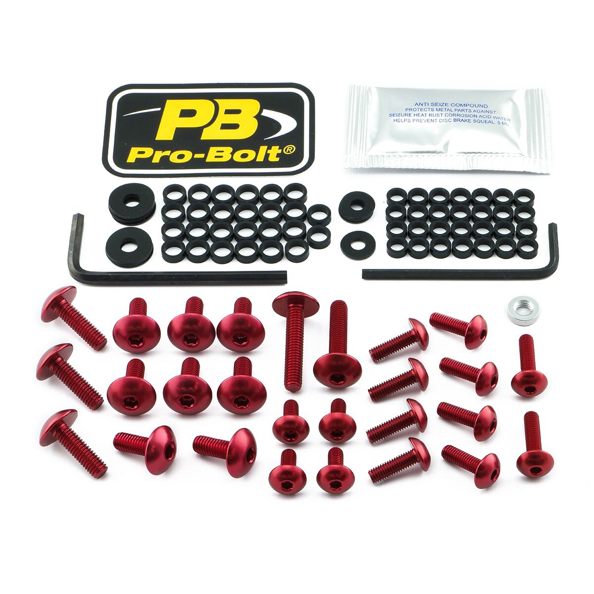 PRO BOLT BOLT KT FAIRING KAW RED FKA057R