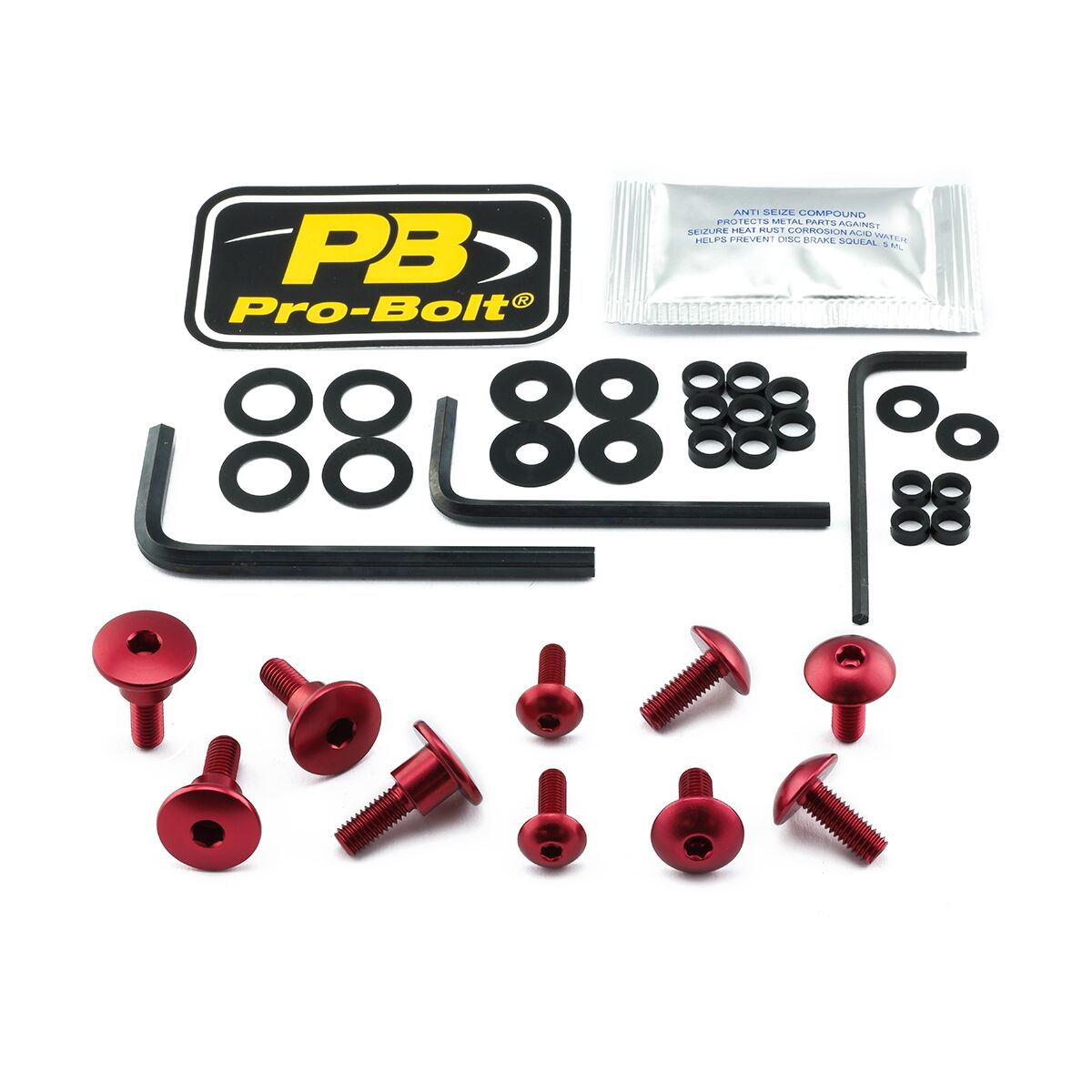 PRO BOLT BOLT KT FAIRING KAW RED FKA237R