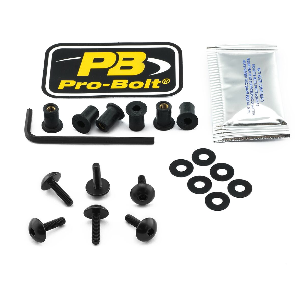 PRO BOLT BOLT KIT SCREEN BLACK SK061BK