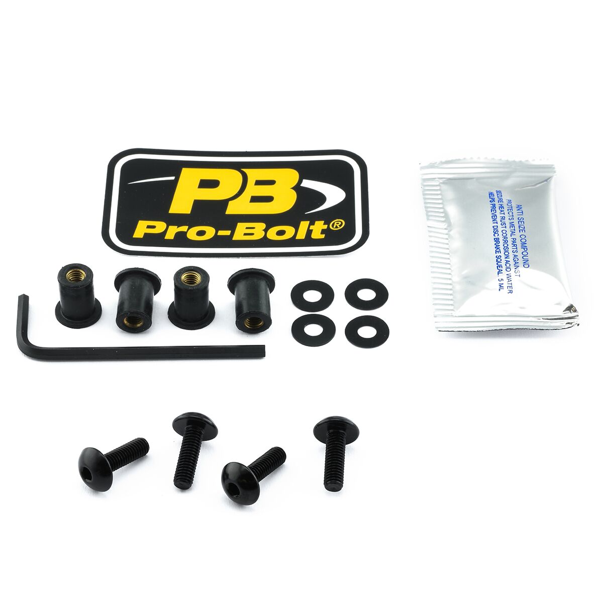 PRO BOLT BOLT KIT SCREEN BLACK SK4BK
