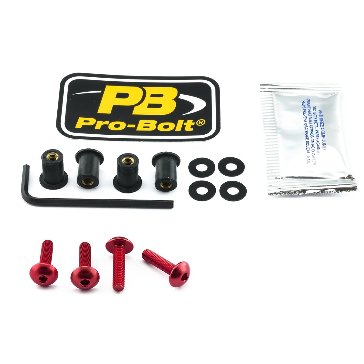 PRO BOLT BOLT KIT SCREEN RED SKBM810R