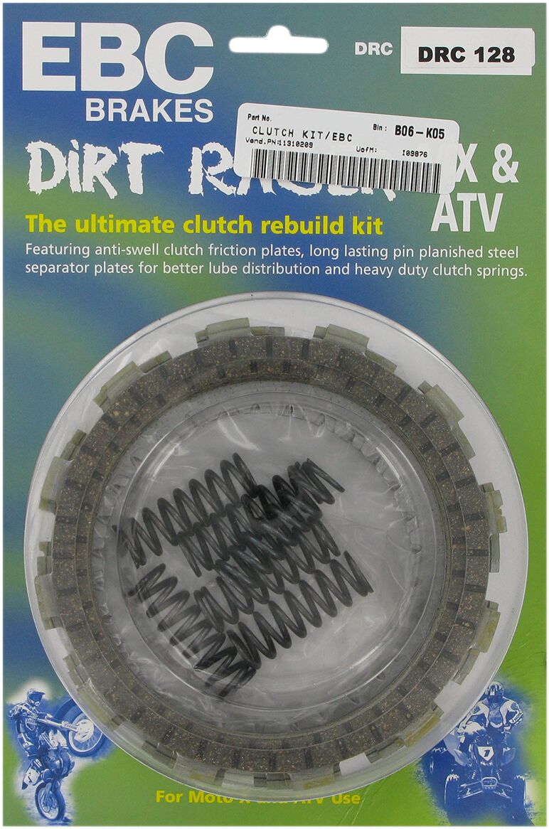 EBC CLUTCH KIT COMPLETE DRC SERIES OFFROAD/ATV PAPER DRC128