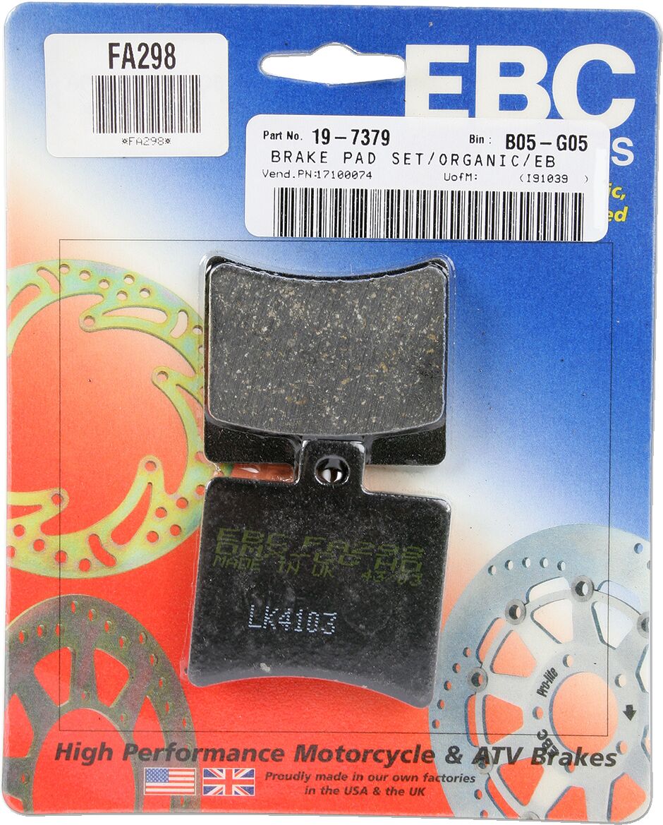 EBC BRAKE PAD FA SERIES ORGANIC FA298