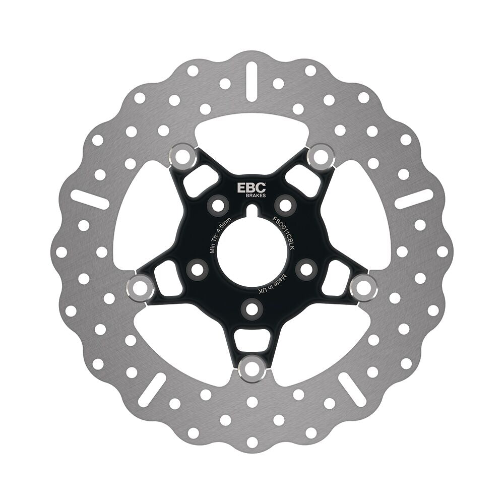 EBC BRAKE ROTOR FSD SERIES FLOATING CONTOUR WAVE FSD011CBLK