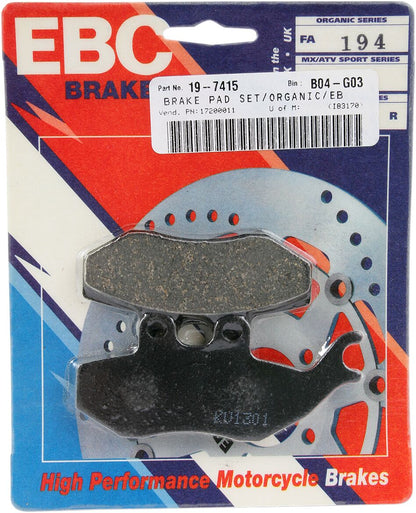 EBC BRAKE PAD FA SERIES ORGANIC FA194