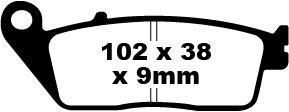 EBC BRAKE PAD SFA SERIES ORGANIC SCOOTER SFA142