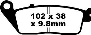 EBC BRAKE PAD SFA SERIES ORGANIC SCOOTER SFA196