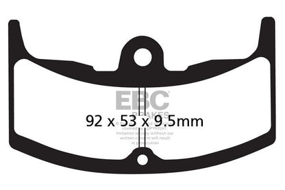EBC BRAKE PAD FA SERIES ORGANIC STREET FA080/2