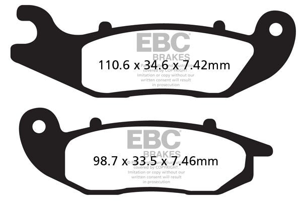 EBC BRAKE PAD FA-TT SERIES CARBON FIBER OFFROAD FA465TT
