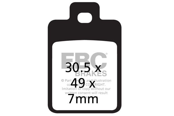 EBC BRAKE PAD SFA SERIES ORGANIC SCOOTER SFA255