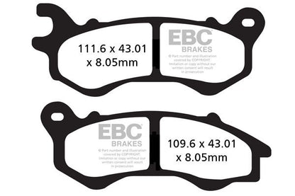 EBC BRAKE PAD SFA SERIES ORGANIC SCOOTER SFA603