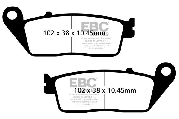 EBC BRAKE PAD SFA SERIES ORGANIC SCOOTER SFA608