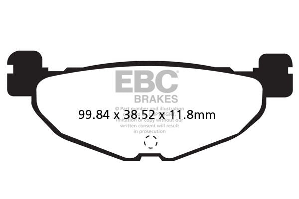 EBC BRAKE PAD SFAC SERIES CARBON FIBER SCOOTER SFAC408