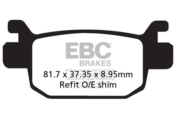 EBC BRAKE PAD SFAC-SERIES CARBON SCOOTER SFAC415