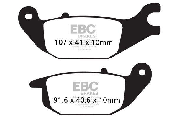 EBC BRAKE PAD SFA-SERIES ORGANIC SCOOTER SFA343