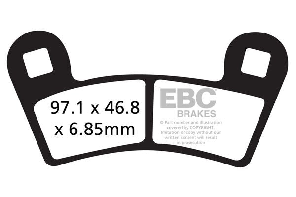EBC BRAKE PAD FA-TT SERIES CARBON OFFROAD FA456TT