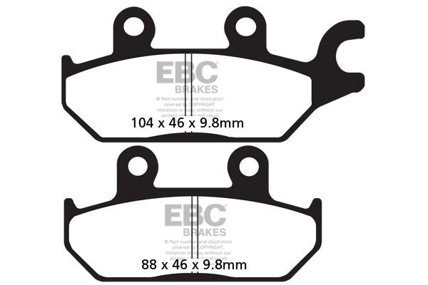 EBC BRAKE PAD FA-TT SERIES CARBON OFFROAD FA642TT