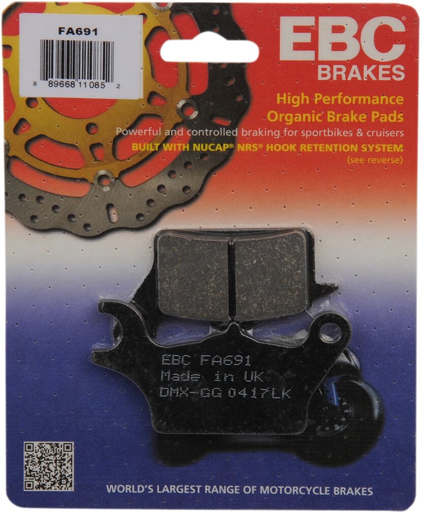 EBC BRAKE PAD FA SERIES ORGANIC FA691