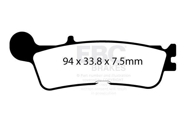 EBC BRAKE PAD CARBON TT OFFROAD FA755TT