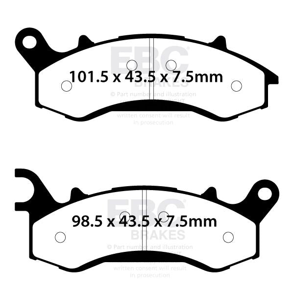 EBC BRAKE PAD FA SER ORGANIC FA761