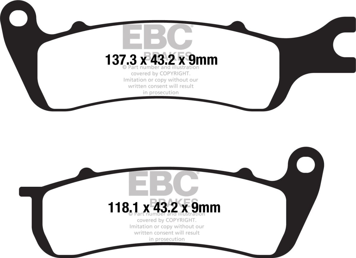 EBC BRAKE PAD FA SERIES ORGANIC FA722