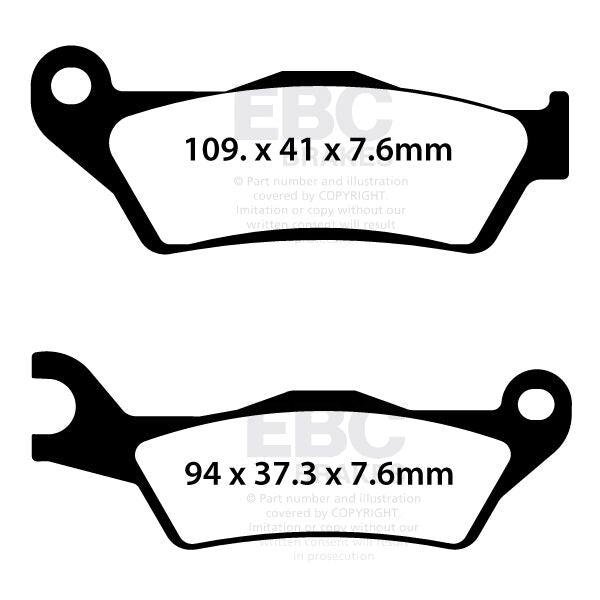 EBC BRAKE PAD SFA-SERIES ORGANIC SCOOTER SFA732