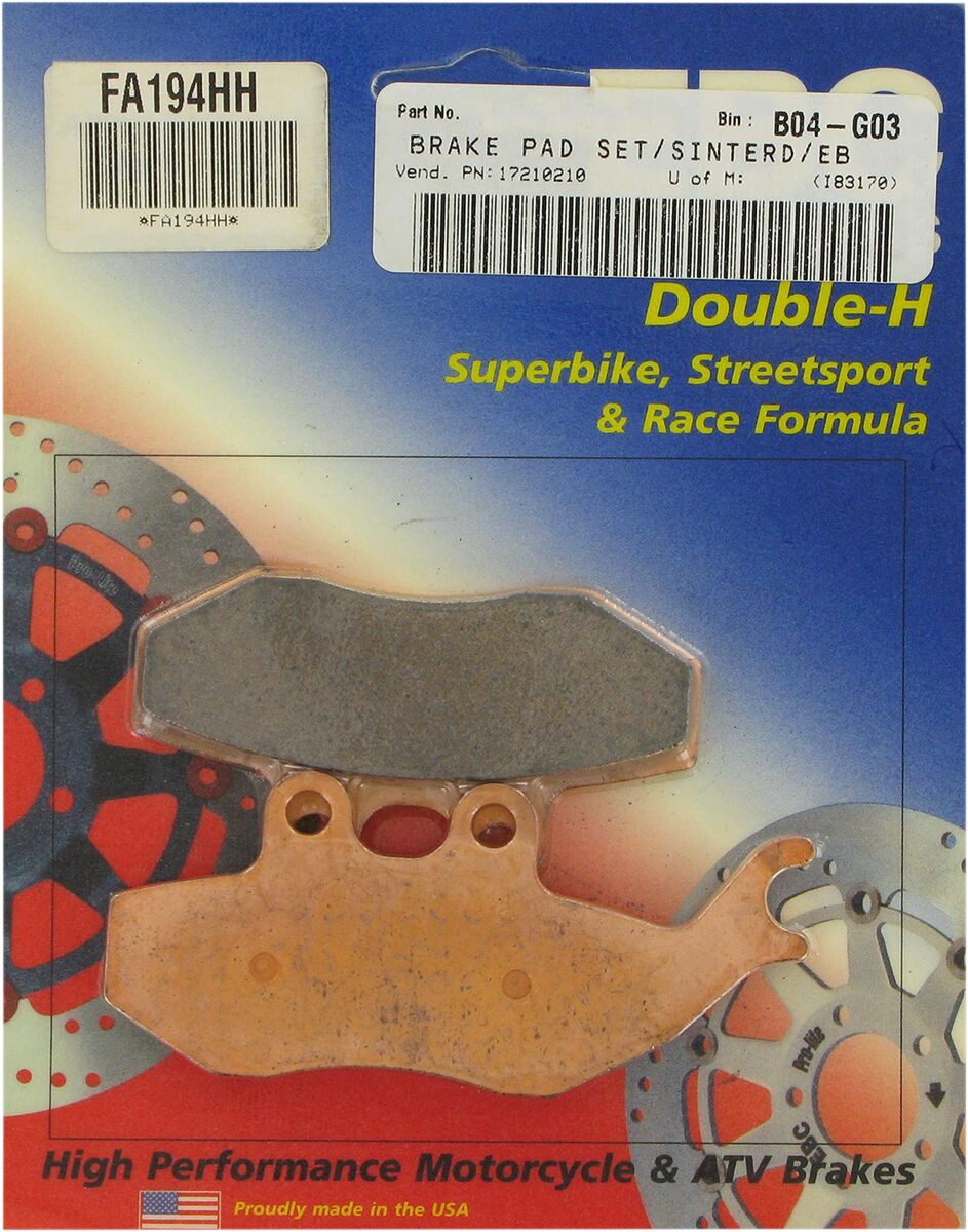 EBC BRAKE PAD FA-HH SERIES SINTERED METAL FA194HH