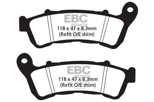 EBC BRAKE PAD EPFA-HH SERIES SINTERED EPFA388HH