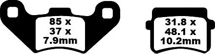 EBC BRAKE PAD FA-R SERIES SINTERED FA416R