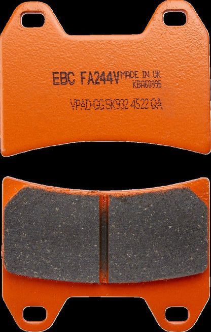 EBC BRAKE PAD FA-V SERIES SINTERED METAL/ORGANIC COMPOUND FA244V