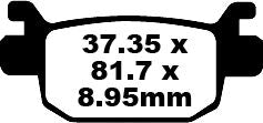 EBC BRAKE PAD SFA-HH SERIES SINTERED METAL SCOOTER SFA415HH