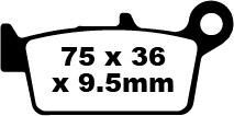 EBC BRAKE PAD SFA-HH SERIES SINTERED METAL SCOOTER SFA131/3HH