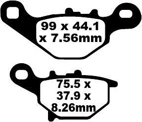 EBC BRAKE PAD SFA-HH SERIES SINTERED METAL SCOOTER SFA396HH