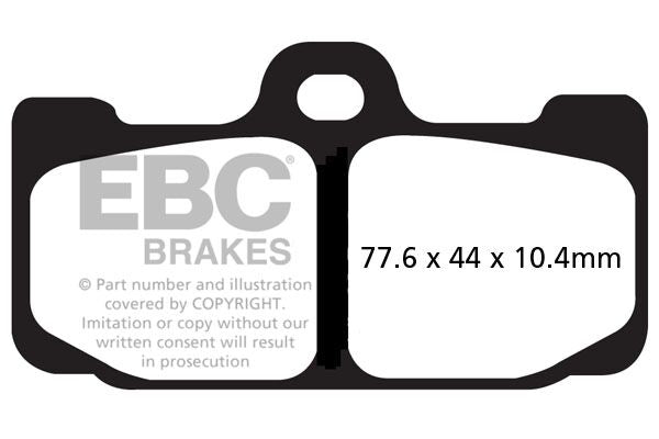 EBC BRAKE PAD EPFA-HH SERIES SINTERED METAL EPFA295HH