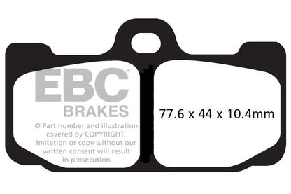 EBC BRAKE PAD EPFA-HH SERIES SINTERED METAL EPFA295HH