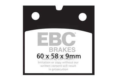 EBC BRAKE PAD FA-V SERIES SINTERED METAL/ORGANIC COMPOUND FA077V