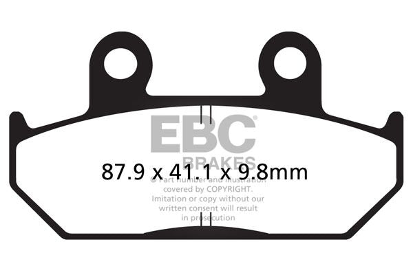 EBC BRAKE PAD FA-V SERIES SINTERED METAL/ORGANIC COMPOUND FA124/2V