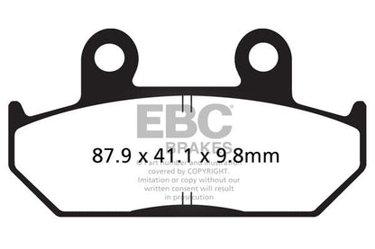 EBC BRAKE PAD FA-V SERIES SINTERED METAL/ORGANIC COMPOUND FA124/2V