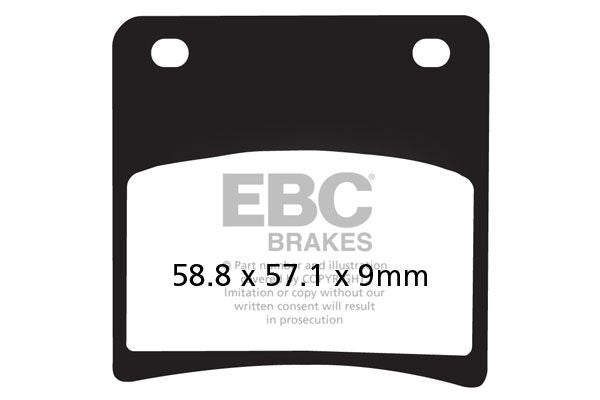 EBC BRAKE PAD FA-V SERIES SINTERED METAL/ORGANIC COMPOUND FA146V