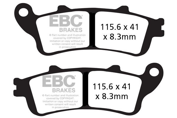 EBC BRAKE PAD FA-V SERIES SINTERED METAL/ORGANIC COMPOUND FA261V