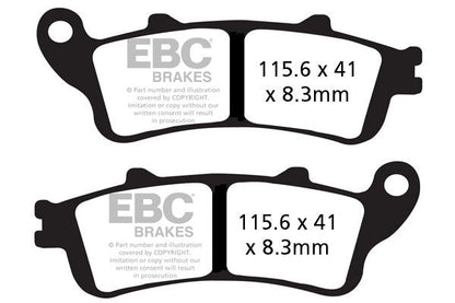 EBC BRAKE PAD FA-V SERIES SINTERED METAL/ORGANIC COMPOUND FA261V