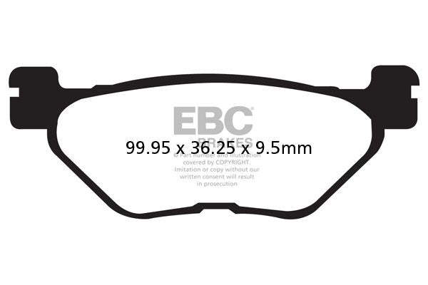 EBC BRAKE PAD FA-V SERIES SINTERED METAL/ORGANIC COMPOUND FA319/2V