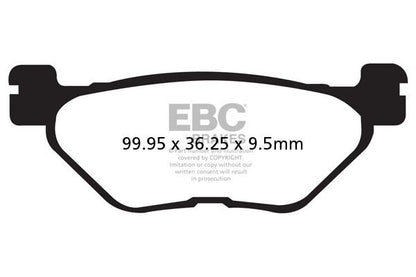EBC BRAKE PAD FA-V SERIES SINTERED METAL/ORGANIC COMPOUND FA319/2V