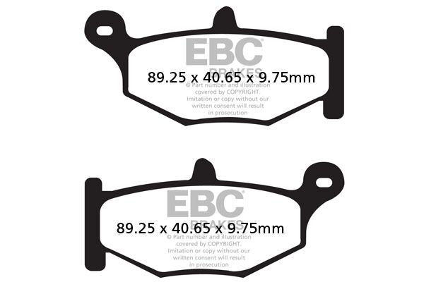 EBC BRAKE PAD FA-V SERIES SINTERED METAL/ORGANIC COMPOUND FA419V